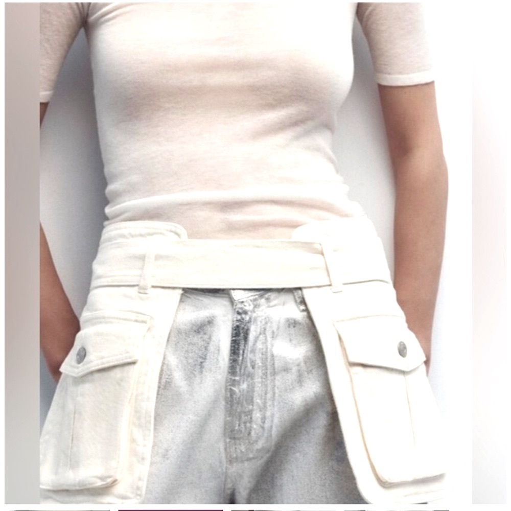 Zara NWT Pocket twill Sash Belt